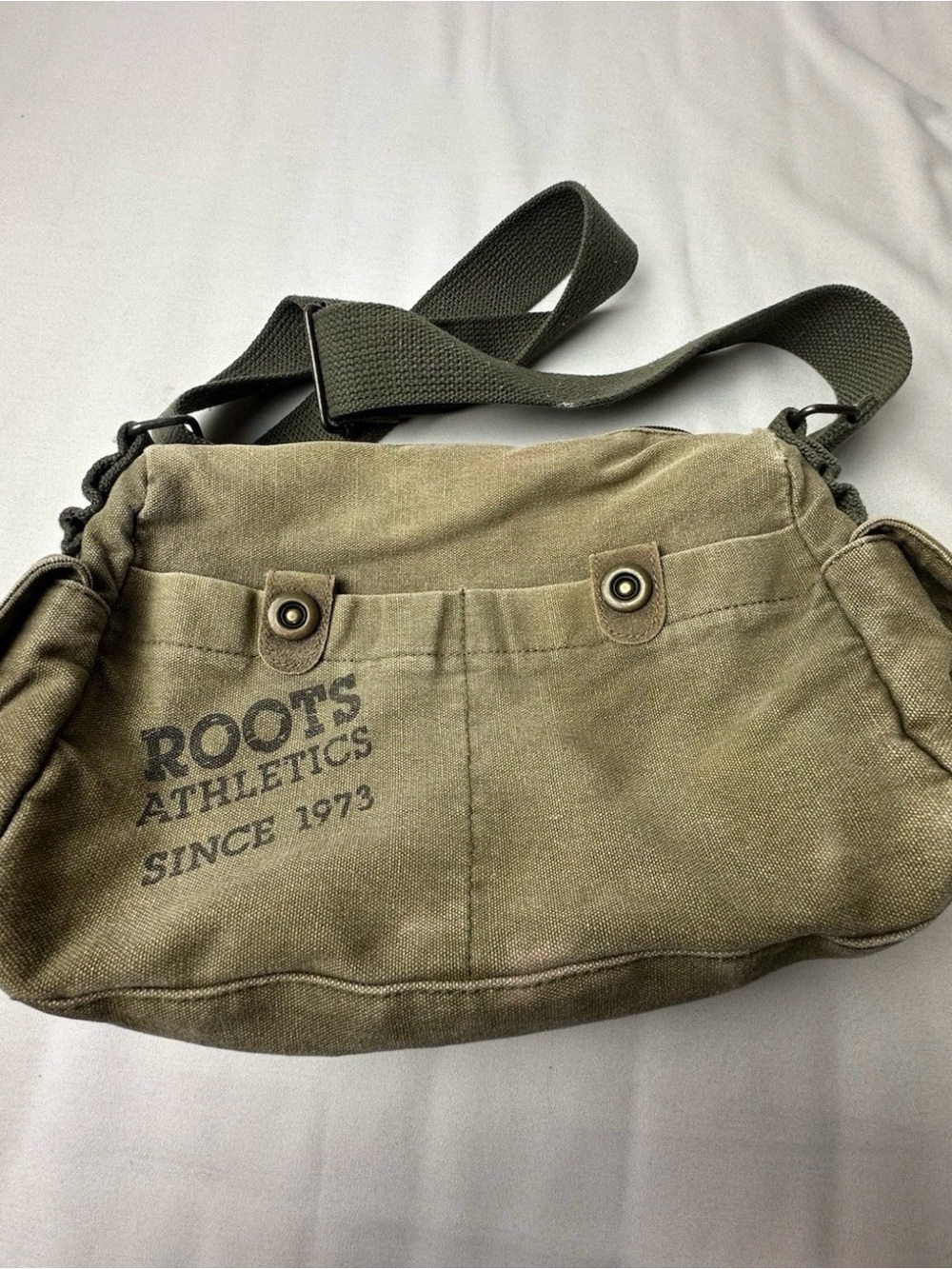 Roots Crossbody Canvas Bag w/ Shoulder Strap